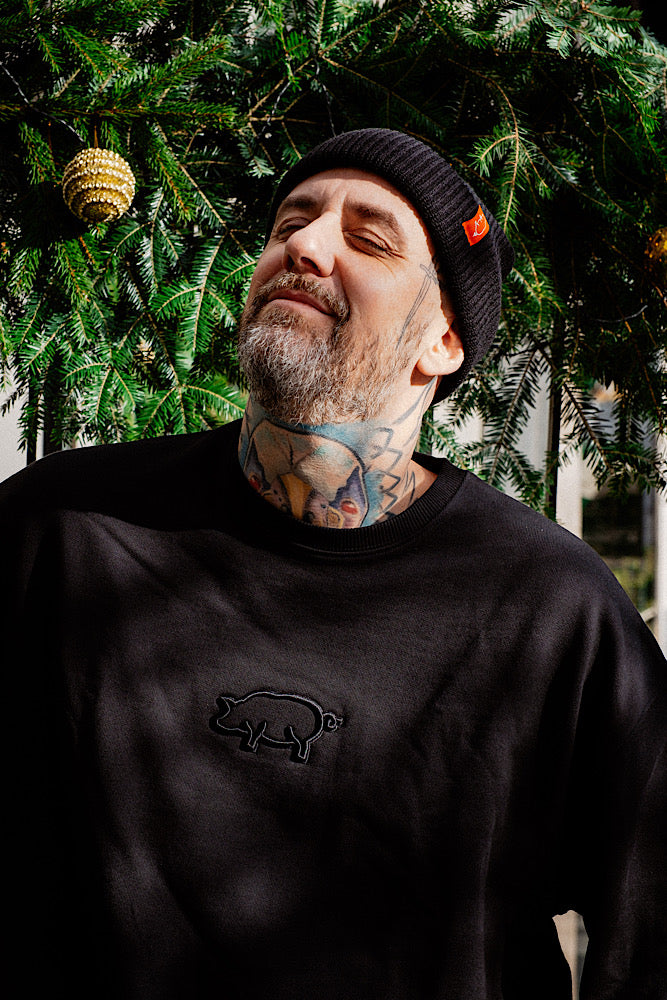 Mikina “Būcheck blck/blck” 1+1 white cap